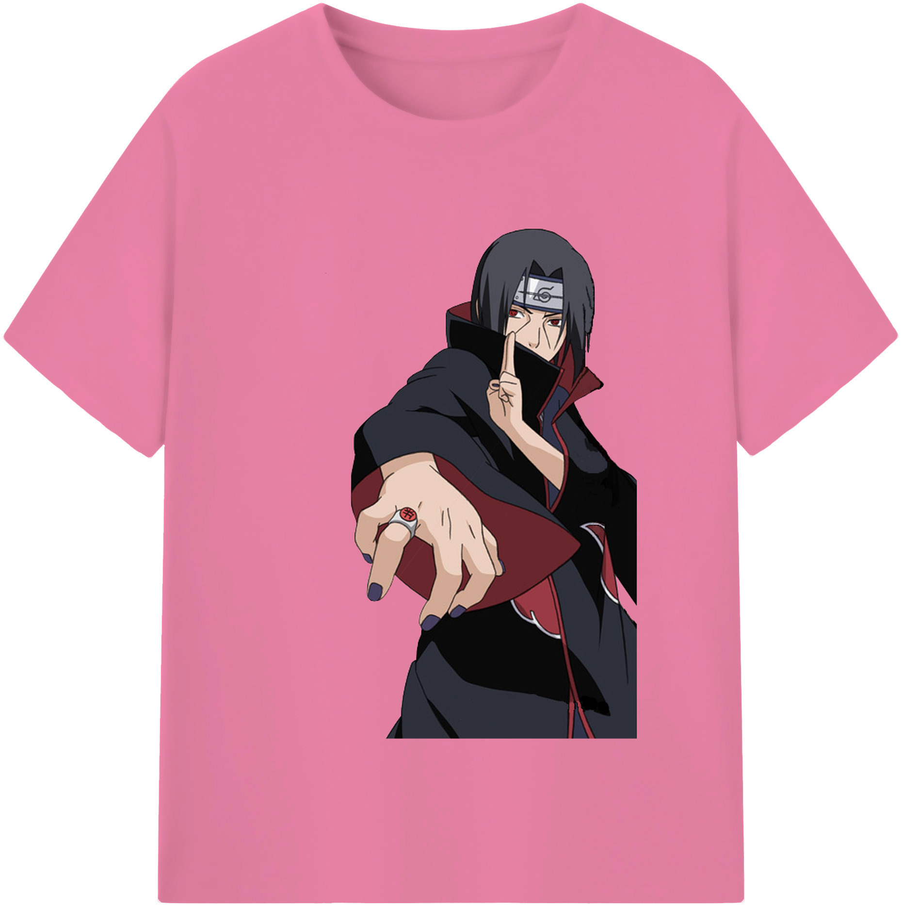 （画像用） NARUTO -ナルト- うちは イタチ Uchiha Itachi 綿100％半袖Tシャツ（フロントプリント）